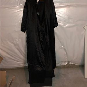 black silk robe